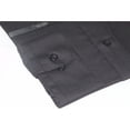 thumbnail image 3 of Mens Milani dress shirt soft cotton Blend easy wash business long sleeves Black, 3 of 4