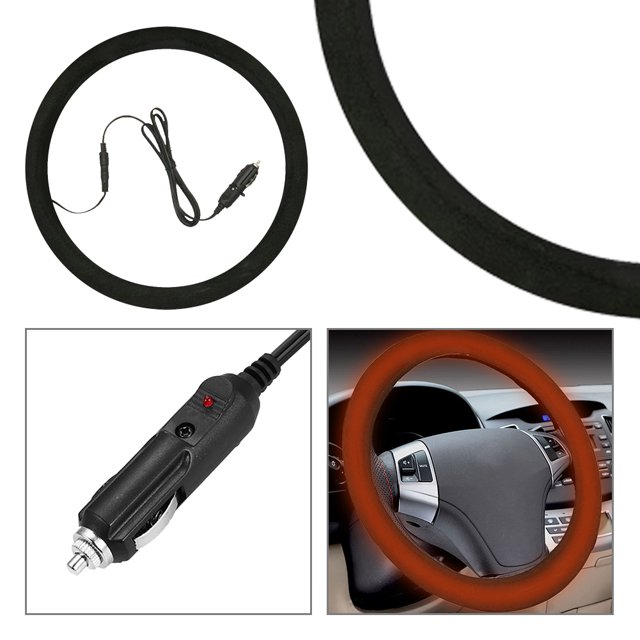 Cubierta Del Volante Calefacción eléctrica 10W cubierta del volante del coche vehículo cálido Protector antideslizante Likrtyny Accesorios para autos y motos