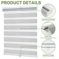 thumbnail image 3 of MiLin Cordless Zebra Blinds Blackout Zebra Windows Shades Dual Layer Free-Stop Roller Shades Privacy Reduce Noise Zebra Shades for Indoor Windows (90% Blackout Silver Grey, 26 1/2" W X 48" H), 3 of 7