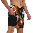 thumbnail image 3 of Goofa Balls Printed Men's Swim Trunks Board Shorts Quick Dry Mens Swimming Trunks with Compression Liner,Breathable Fit Hawaii Beach Shorts-XX-Large, 3 of 9