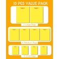 thumbnail image 2 of Bright Yellow Gift Bags with Tissue Paper Mulit Assorted Sizes 10PCS Present Birthday Bags(2pcs Large 13", 4pcs Medium 9", 4pcs Small 6"，22pcs Tissue Paper), 2 of 13