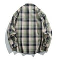 thumbnail image 3 of Men's Flannel Plaid Shirts Long Sleeve Regular Fit Casual Button Down Checkered Buffalo Plaid Shirt for Spring and Autumn Green XL, 3 of 5