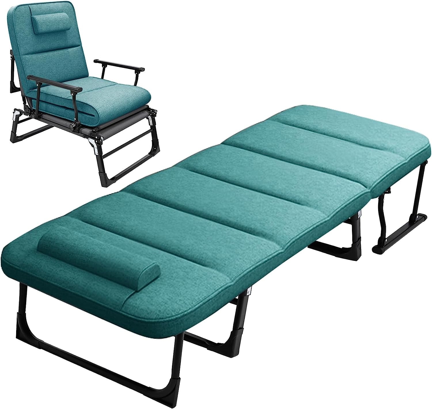 Slsy 3 in 1 6Gear Rollaway Guest Bed Cot, Fold Out Bed, Heavy Duty Portable Folding Bed Frame