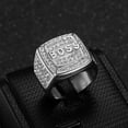 thumbnail image 3 of APIPEE Titanium Mens Anniversary Wedding Band CZ Comfort Fit Ring Statement Jewelry With White Gift Box Packaging, 3 of 9