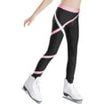 thumbnail image 2 of Hansber Girl's Athletic Leggings Figure Ice Skating Tight Pants Gym Workout Fitness Sport Active Dance Wear Pink 8, 2 of 8