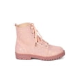 thumbnail image 2 of Women Glitter Encrusted Lace Up Combat Bootie - IA26 By Cape Robbin Collection, 2 of 6