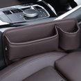 thumbnail image 2 of Naierhg Car Seat Filler with Cup Holder Faux Leather Car Seat Filler with Cup Holder Capacity Automotive Seat Storage Box Easy Installation Universal Seat, 2 of 8