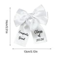 thumbnail image 2 of White Class of 2026 5 Inch Graduation Bow Satin Cap Bow Hair Accessories Beautiful Graduation Cap Decor for 2026 Graduation Gifts, 2 of 5