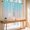 Aqua, variant on Aqua Blue Ombre Ocean Waves Bathroom Window Curtain, Summer Sea Coastal Light Filtering Coffee Kitchen Curtains, Bedroom Living Room Curtains 2 Panel 84"x45"