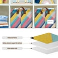 thumbnail image 4 of Yayeee Foldable Storage Basket for Shelves with Handles Waterproof Cloth Bins, Color Striped, 4 of 7