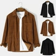 thumbnail image 7 of Men's Casual Long Sleeve Button Down Shirt Jacket Corduroy Outwear Coat Fall Winter Shacket Jackets with Pocket, 7 of 7