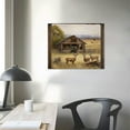 thumbnail image 3 of ARISTURING Farmhouse Deer Canvas Wall Art Country Wildlife Elk Rustic Old Barn Truck Wall Decor Vintage Deer Painting Picture Prints Modern Artwork for Home Living Room Bedroom Bathroom, 3 of 4