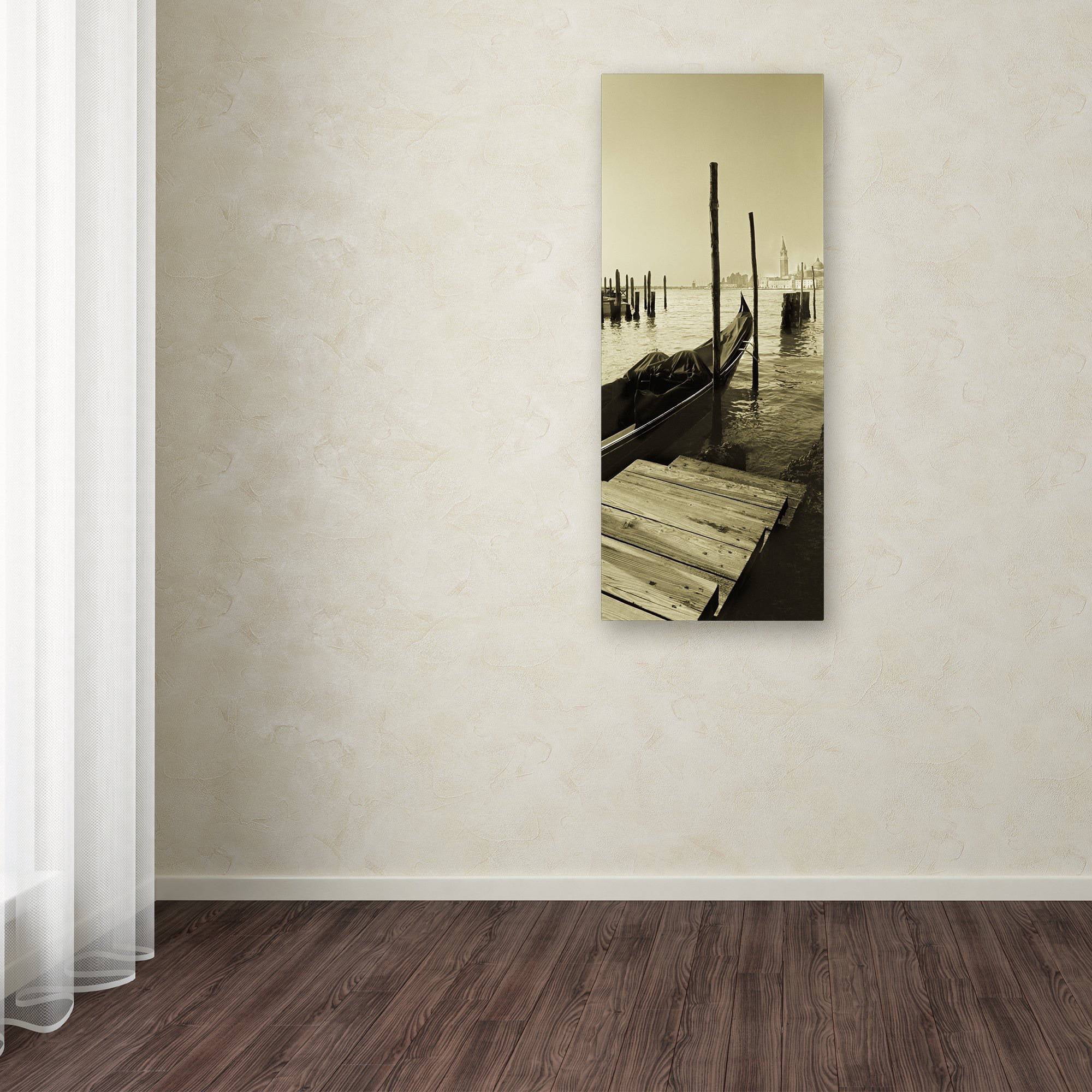 Trademark Fine Art "Gondola and San Marco Antique" Canvas Art by Moises Levy