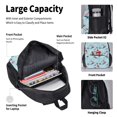 thumbnail image 4 of Pofeuu Sailboats Anchors Print Backpack Travel Backpacks With Lunch Bag Pencil Bag Set 3 pcs Set Cartoon Backpack, 4 of 7