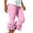 Pink #2, variant on Guluxicc Capri Yoga Pants for Women Elastic Waist Ruffle Hem Leggings Solid Color Womens Casual Sports Pants