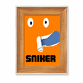 thumbnail image 1 of Orange Wide Sniker Crooked Emotion Desktop Wooden Photo Frame Display Picture Art Painting Multiple Sets, 1 of 3