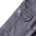thumbnail image 6 of USNSM (L-5XL) Big and Tall Men's Solid Color Casual Pocket Zip Cargo Shorts Stretch Casual Knee Length Shorts Gray L, 6 of 8