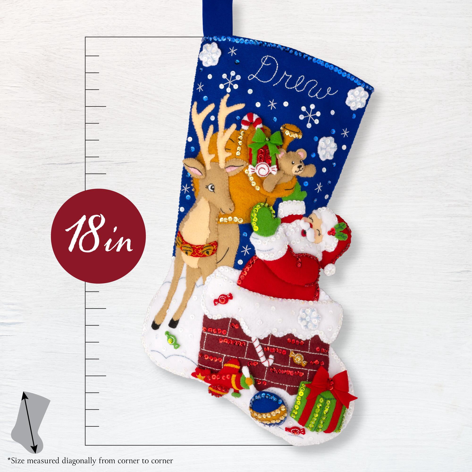 Bucilla Santa Toy Delivery 18 in Multicolor Felt Stocking Kit
