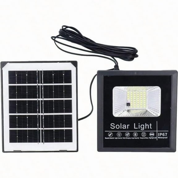 Solar Wall Lamp 30W Dusk to Dawn Outdoor LED Security Light with Remote Control Adjustable Brightness for Garden Yard Garage Deck IP67 Suitable for Polycrystalline Silicon Panels