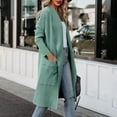 thumbnail image 3 of Women's Long Cardigan Open Front Casual Loose Oversized Coatigan Notch Collar Trench Coat, 3 of 7