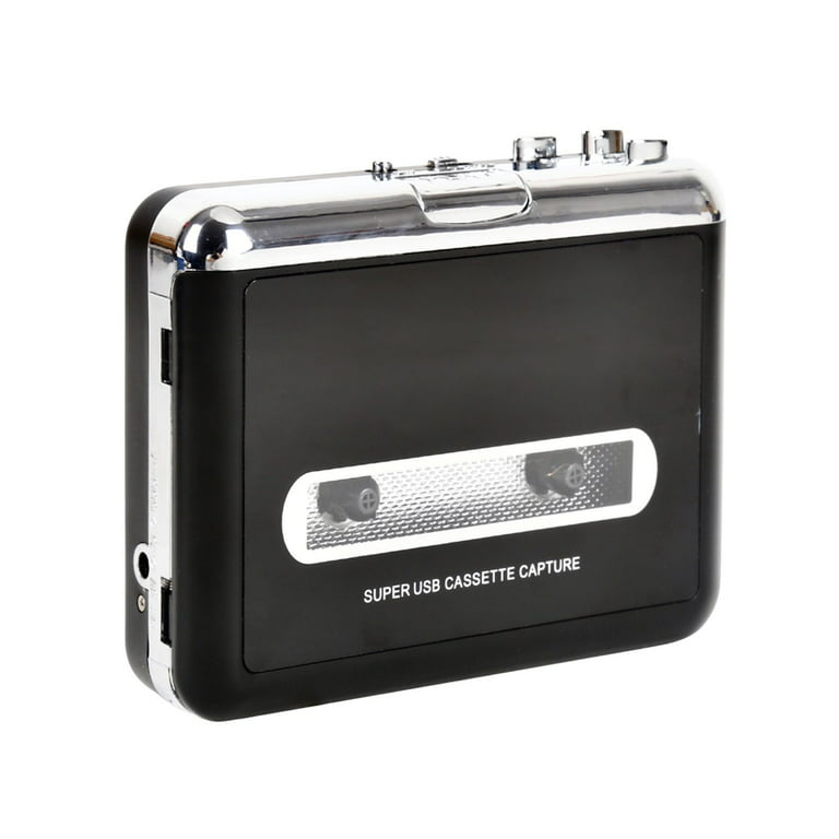 Tonivent Portable Cassette to MP3 Player Mini USB Tape Player with Detachable Loudspeaker 3.5mm Aux Input Cassette Capture Compatible with PC Laptop