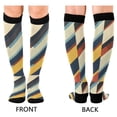 thumbnail image 4 of FORMRS Womens Knee High Socks Casual Long Thick Travel Daily Wear, 2 Pairs, Retro Colorful Stripes, 4 of 6