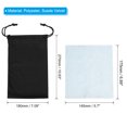 thumbnail image 2 of Uxcell 11"x7" Ski Goggle Bag Microfiber Goggle Pouch with Glasses Cloth Draw String, Black 3 Pack, 2 of 6