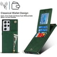 thumbnail image 5 of Crossbody Case for Samsung Galaxy S21 Ultra 5G Case with Card Holder,Galaxy S21 Ultra Wallet Case for Women Girl PU Leather Lanyard Strap Magnetic Clasp Kickstand ID Credit Card 6.8",Green, 5 of 16