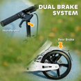 thumbnail image 4 of Adjustable Height Kids Scooter - Foldable Design, White, Ages 6-12 - Smooth Ride with Dual Brakes & Shock Absorption for Outdoor Fun, 4 of 7