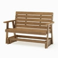 thumbnail image 2 of SimplyPoly Amish Made Signature Recycled Plastic Porch Glider, 4-Foot, Tudor Brown, 2 of 3