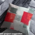 thumbnail image 2 of Feelyou Modern Abstract Adult Fabric by the Yard 2 Yards, Grey Red Home Decor Fabric by the Yard, Chic Square Geometric Sewing Fabric, Ultra Soft Home Decor, 2 of 6