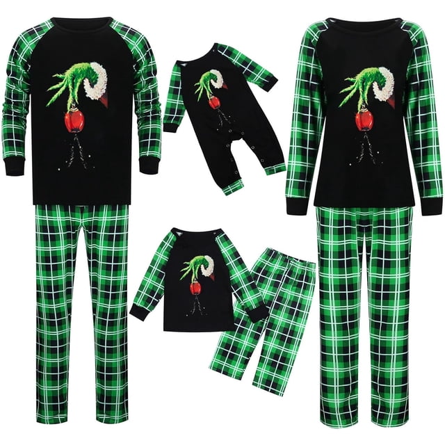 Pyjamas de Noël pour Famille Ensembles Assortis Pyjamas de Famille Couples Pyjamas de Noël Pyjamas de Vacances Pyjamas