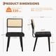 thumbnail image 3 of Negra pu leather natural rattan dining chair con forrado seat y solid wood back, 3 of 8