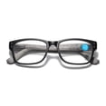 thumbnail image 4 of 2 Pairs of Blue Light Blocking Reading Glasses 4.00 for Women and Men, HD Comfortable Spring Hinge Presbyopic Glasses, Gray Wood Grain Rectangle Readers +4.00, 4 of 6