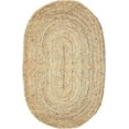 thumbnail image 2 of HandloomBazzar Handmade Jute Braided Rugs for Kitchen Dining Room Nursery Oval Shape 3 ft x 5 ft, 2 of 6