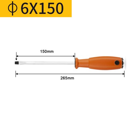 

Knockable Screwdriver Head Impact Driver Slotted Cross Hard Piercing Vibration Slotted 6*150