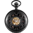 thumbnail image 2 of Men’s Pocket Watch with Chain | Hand Winding Vintage Pocket Watch | Classic Mechanical Movement Pocketwatch | 1920s Railroad Steampunk Costume Accessory, 2 of 11