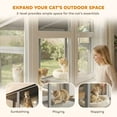 thumbnail image 4 of PawHut Catio Outdoor Enclosure for Window, Outdoor Cat House, 51.2"L, Grey, 4 of 10
