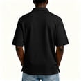 thumbnail image 5 of Zimjoy Men's Summer Polo Shirts Breathable Collared Short Sleeve Golf Polo Cotton Lightweight Casual T Shirts, Black L, 5 of 6
