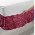 thumbnail image 2 of Abstract Bed Skirt, Fish Scale Inspired Wavy Pointy Motifs with Pinkish and Purplish Funky Stripes, Elastic Bedskirt Dust Ruffle Wrap Around for Bedding Decor, 4 Sizes, Multicolor, by Ambesonne, 2 of 2