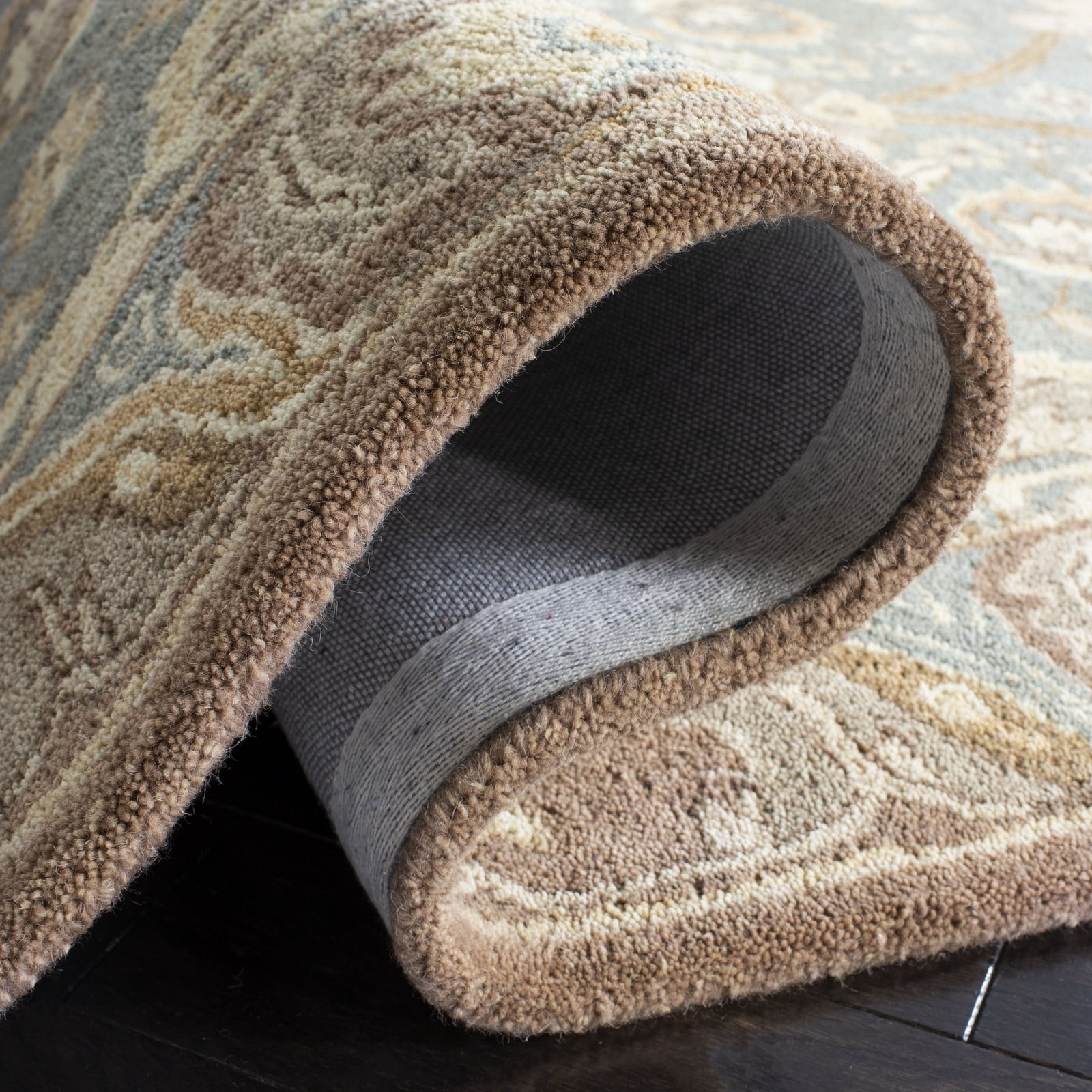 SAFAVIEH Anatolia Sharon Floral Area Rug, Teal/Camel, 5' x 8'