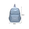 thumbnail image 1 of Mochila de nailon de estilo Preppy para mujer, bolso escolar informal de Color sólido, grande, para viaje de adolescentes Fivean unisex, 1 of 2