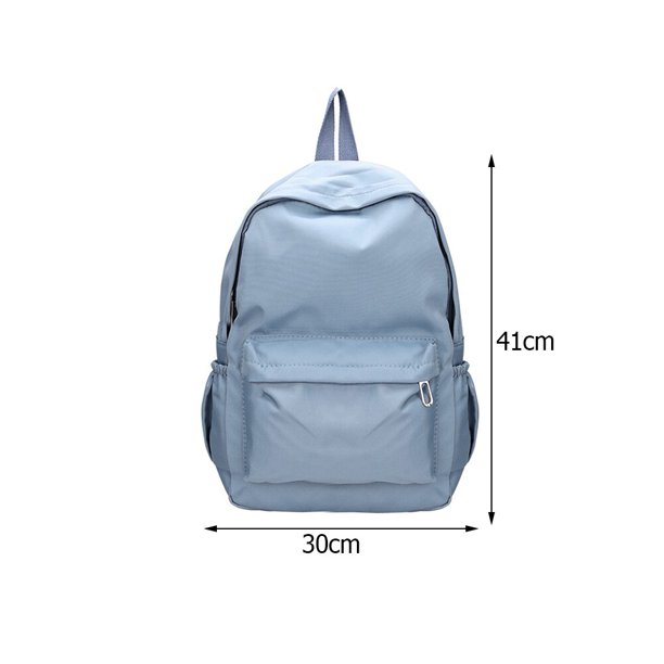 Mochila de nailon de estilo Preppy para mujer, bolso escolar informal de Color sólido, grande, para viaje de adolescentes Fivean unisex
