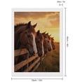 thumbnail image 2 of Diamond Art Kits for Adults - Sunset Horses On A Wooden Fence 5d Diamond Painting for Adults, Diamond Art for Adults Beginners, Frameless Diamond Painting Kits for Adults for Home Wall Decor, 2 of 7