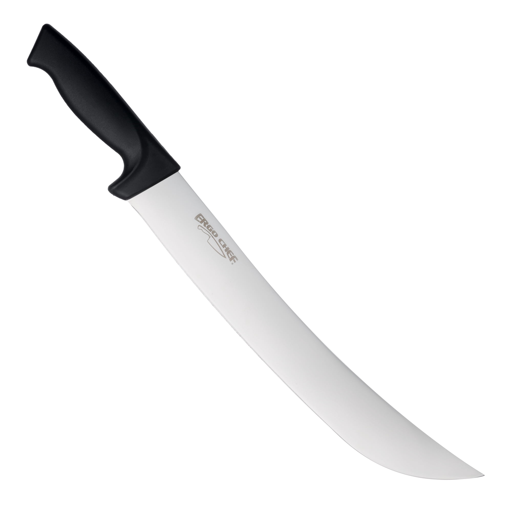 Ergo Chef Prodigy Series 12" Cimeter Curved High Carbon Stainless Steel Blade - Breaking Knife - Butcher's Meat Knife, Ergonomic Non-Slip Handle