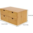 thumbnail image 2 of Desk Drawer Organizer with 4 Drawers, Office Desk Organizer, Bamboo Desk Drawer Desktop Organizer Desk Storage Tabletop Storage Organization Box for Office Home Toiletries Supplies (4 Drawers), 2 of 18