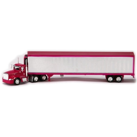 Trucks N Stuff HO Scale Peterbilt 386 53' Pink Tractor-Trailer Owner-Operator