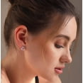 thumbnail image 2 of LeCalla 925 Sterling Silver Stud Earrings | Curved Lined Triangle Earrings for Women, 2 of 6