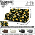 thumbnail image 7 of Xoenoiee Lemon Leaves Print Recliner Sofa Covers Stretch 3 Seater Recliner Couch Covers for 3 Cushion Couch 8 Pieces Washable Reclining Sofa Slipcovers, 7 of 7