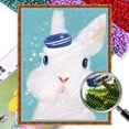 thumbnail image 1 of Kit Punto Cruz Conejo Bordado Cuentas Impresas 9CT Arte para El 20x28cm, 1 of 9